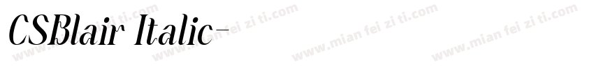 CSBlair Italic字体转换